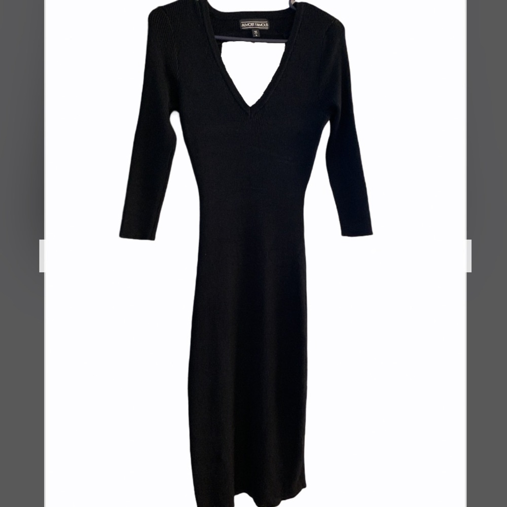 Black cut out sweater dress